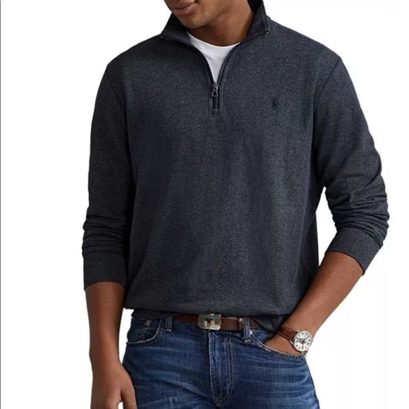 Polo Ralph Lauren Other - Ralph Lauren Polo Charcoal Gray Quarter Zip Pullover Sweater